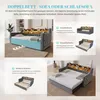 Schlafsofa 90x190 cm mit Ausziehbett, Samtbezug, Produktbild-Vorschau 4