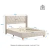 A diagram of a bed frame with dimensions and weight capacity. Produktbild-Vorschau