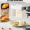 Collage of images showcasing a KitchenAid pasta attachment and various food items made with it. Produktbild-Vorschau