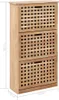 vidaXL Scarpiera 55 x 20 x 104 cm in noce massiccio Anteprima dell’immagine prodotto 8