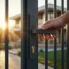 Drückergarnitur Gartentor Anthrazit RAL 7016 - Produktbild-Vorschau 2