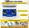 A collage of images showing a magnetic stirrer and its applications in scientific research, laboratory study, college experiments, and industrial processes. Náhled obrázku produktu