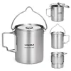 Lixada Camping Pot Stainless Steel Titanium Cup Mug 750ml Náhled obrázku produktu 2