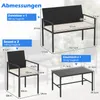 COSTWAY Polyrattan Gartenmöbel Set, Outdoor Lounge Möbel, Produktbild-Vorschau 3