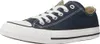 A single navy blue Converse Chuck Taylor All Star low-top sneaker is shown from a side angle against a white background. Náhled obrázku produktu