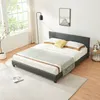 A bedroom scene with a bed, lamp, and window. Produktbild-Vorschau