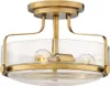 Lampa sufitowa Harper stary mosiądz 3xE27x60W szkło Podgląd zdjęcia produktu 6