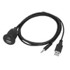 Q74C Auto Verlängerungskabel 1m – 3,5mm AUX + USB 2.0 Produktbild-Vorschau 3