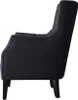 Poltrona scandinava "Duchesse" in tessuto - nero Anteprima dell’immagine prodotto 3