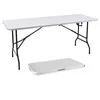 XL Klapptisch weiß mit Stahlgestell wetterfest - 180x68 cm Produktbild-Vorschau 1