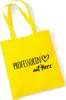 Huuraa Jutebeutel Professorin mit Herz 10 Liter Yellow Produktbild-Vorschau 1