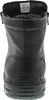 The back view of a black leather boot with a fur lining. Anteprima dell’immagine prodotto