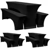 Biertischhussen 3er-Set Schwarz Elastisch 220x50x70cm für Produktbild-Vorschau 1