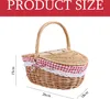 Picknickkorb aus Weide im Landhausstil, Campingkorb mit Produktbild-Vorschau 3
