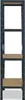 A tall, narrow shelving unit with three shelves, two of which are visible and appear to be made of wood. Produktbild-Vorschau