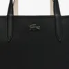 LACOSTE sac à épaule Anna Vertical Shopping Bag Noir Farine Voir les images du produit 11