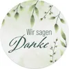 MAVANTO® 20x Wir sagen Danke Aufkleber 4,5 cm rund - Produktbild-Vorschau 1