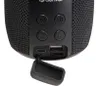 Close-up view of the ports and buttons on a black portable speaker. Produktbild-Vorschau