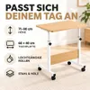 Verstellbarer, tragbarer Arbeitstisch aus Holz mit Rollen Produktbild-Vorschau 2