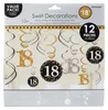 12 Golden 18th Birthday Spiralhänger 60cm Produktbild-Vorschau 2