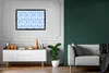 MuchoWow® Gerahmtes Poster Blumen - Muster - Blau 90x60 cm Produktbild-Vorschau 6
