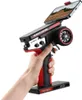 A hand holding a remote control for an RC car, with a smartphone mounted on top displaying a screen. Produktbild-Vorschau