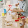 Melissa & Doug houten werkbank met 55 bouwstukken Productafbeelding-voorbeeld 2
