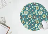 MuchoWow® Mauspad Mousepad Retro - Blumen - Muster - Blau Produktbild-Vorschau 6
