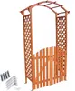 Arco di rose marrone con porte Pergola Griglia di sostegno Anteprima dell’immagine prodotto 8