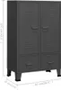 vidaXL Szafa w stylu industrialnym antracyt 67x35x107 cm Podgląd zdjęcia produktu 12