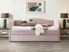 Ausziehbares Tagesbett 2 x 90 x 190 cm - Velours - Rosa - Produktbild-Vorschau 3