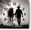 Wanduhr - Quadrat - Glasuhr - Cowboy Pferd Shady - 40x40cm Produktbild-Vorschau 1