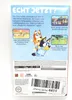 The back of a Nintendo Switch game case for 'Bluey: Das Videospiel'. It features promotional text and images describing the game's features and characters. Produktbild-Vorschau