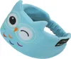 A light blue fleece headband shaped like an owl, with embroidered features and an elasticated back strap. A small black electronic module is attached to the side of the strap. Náhled obrázku produktu