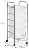 Rollcontainer GINA, chrom/weiß - Rollwagen mit 5 Produktbild-Vorschau 4