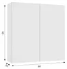 Stamar Hängeschrank Bad Weiß Hochglanz 60 x 90 x 20 cm Produktbild-Vorschau 5