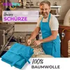 EllaTex Schürze Kochschürze Latzschürze 100% Baumwolle Produktbild-Vorschau 2