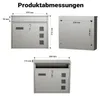 Wiltec Briefkasten V12 Edelstahl 360 x 115 x 315 mm, Produktbild-Vorschau 3