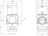 Technical drawing of a thermostat mixing valve with dimensions. Anteprima dell’immagine prodotto