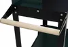Close-up of a wooden handle attached to a black metal frame, likely part of a grill or cart. Produktbild-Vorschau