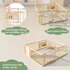 MEULBATY Laufstall Baby Laufgitter, klappbar Holz Laufstall Produktbild-Vorschau 6
