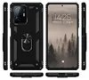 A collage of images showing a black phone case from different angles, including a front view with the phone screen on. Produktbild-Vorschau