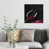 DEQORI Hybrid Leinwand Bild 50x50 cm 'Rotwein ins Glas Produktbild-Vorschau 3