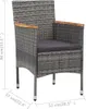 3-tlg. Bistro-Set Poly Rattan und Hartglas Grau Produktbild-Vorschau 7