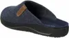 A single blue slipper is shown against a white background. Voir les images du produit