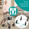 ELONEO Rollator d'appartement 54cm de large, pliable et Voir les images du produit 14
