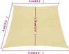 Design Sonnensegel 160 g/m² Beige 4/5x4 m HDPE - Produktbild-Vorschau 7