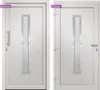 vidaXL Haustür Weiß 108x200 cm Produktbild-Vorschau 3