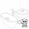 Stolička do vane Panda s hračkou - bielo-sivá s prísavkami Náhľad obrázku produktu 9
