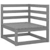 9-tlg. Garten-Lounge-Set Grau Kiefer Massivholz Produktbild-Vorschau 4